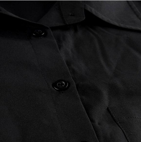 NWOT Velvet Heart Collared Crop Top Button UP Blouse - Picture 3 of 5